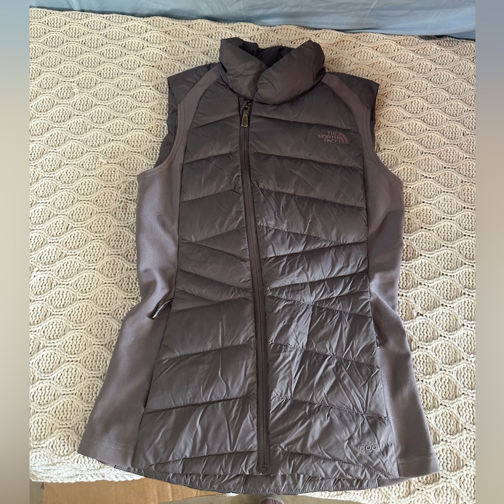 The North Face Purple/Charcoal Puffer Vest